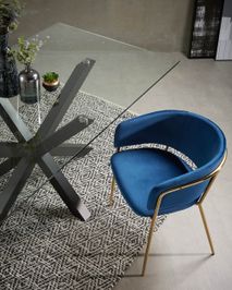 Tafel ARGO - Glas/zwart KAV C408C07