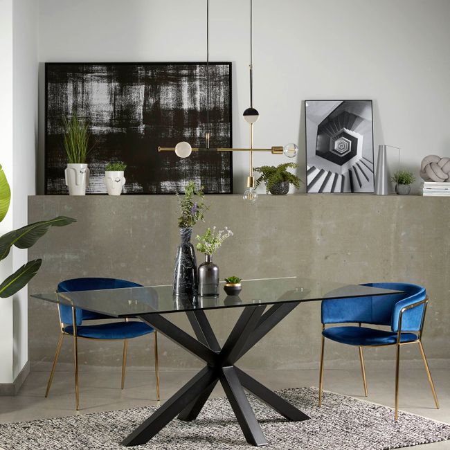 Tafel ARGO - Glas/zwart