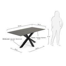 Eetkamertafel ARGO - Keramiek bruin KAV C436K09