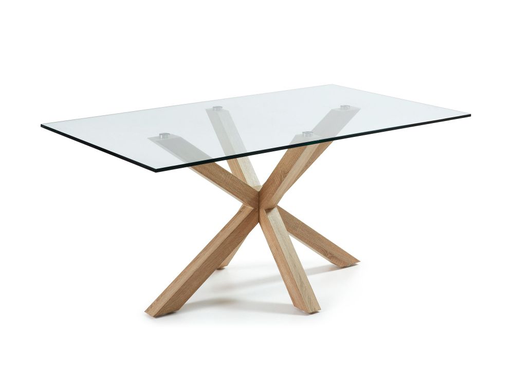 Eetkamertafel ARGO - Glas/houtlook KAV C429C07