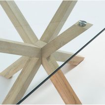 Eetkamertafel ARGO - Glas/houtlook KAV C429C07