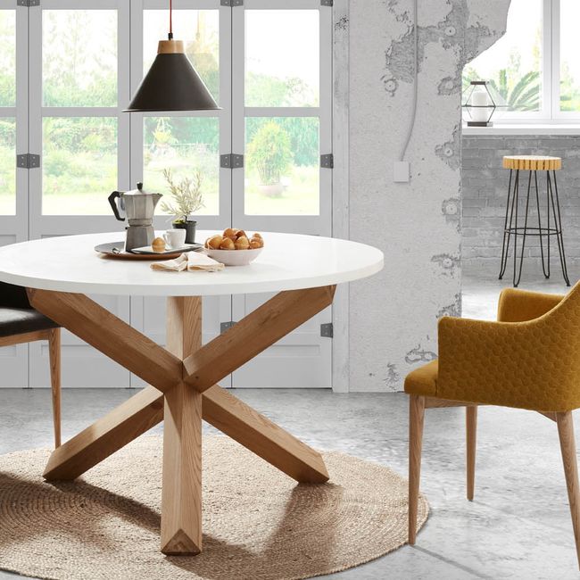 Tafel LOTUS - Wit/hout