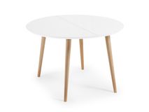 Ronde uitschuiftafel OQUI - Wit KAV CC0146L33