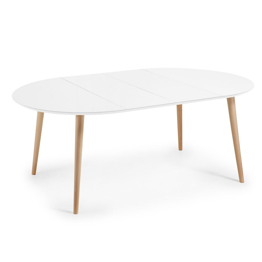 Ronde uitschuiftafel OQUI - Wit KAV CC0146L33
