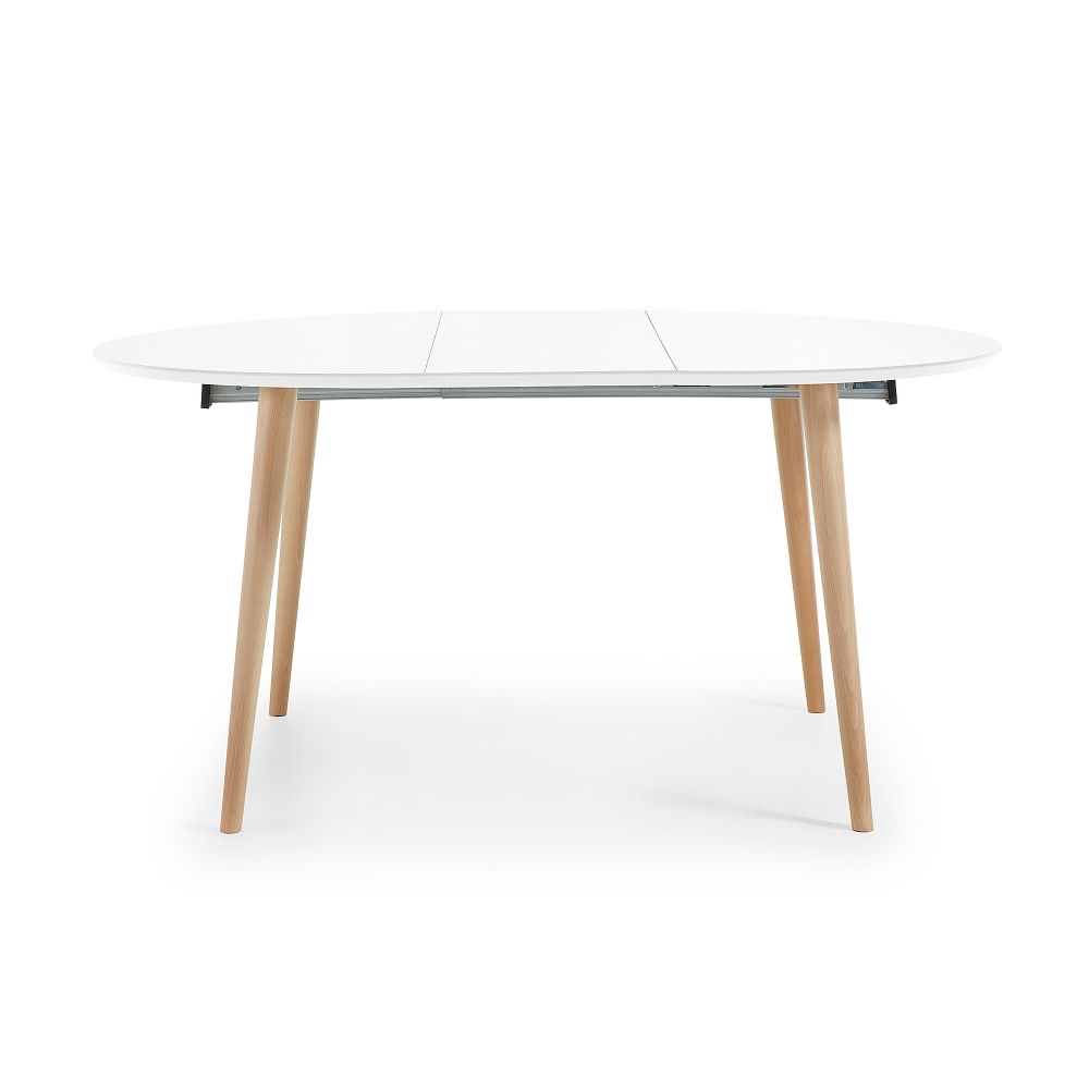 Ronde uitschuiftafel OQUI - Wit KAV CC0146L33