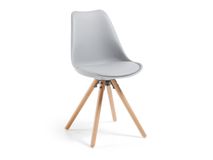 Stoel RALF - Grijs/Hout KAV EC005S14