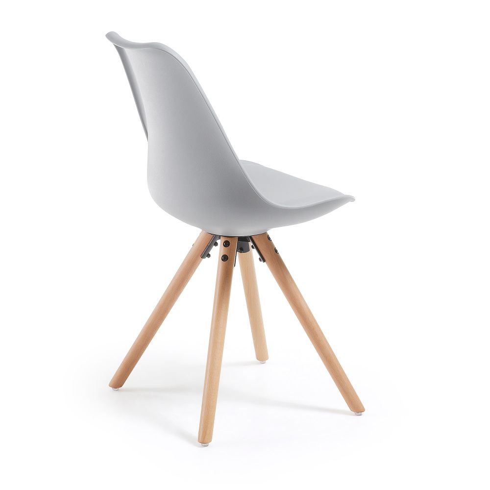 Stoel RALF - Grijs/Hout KAV EC005S14