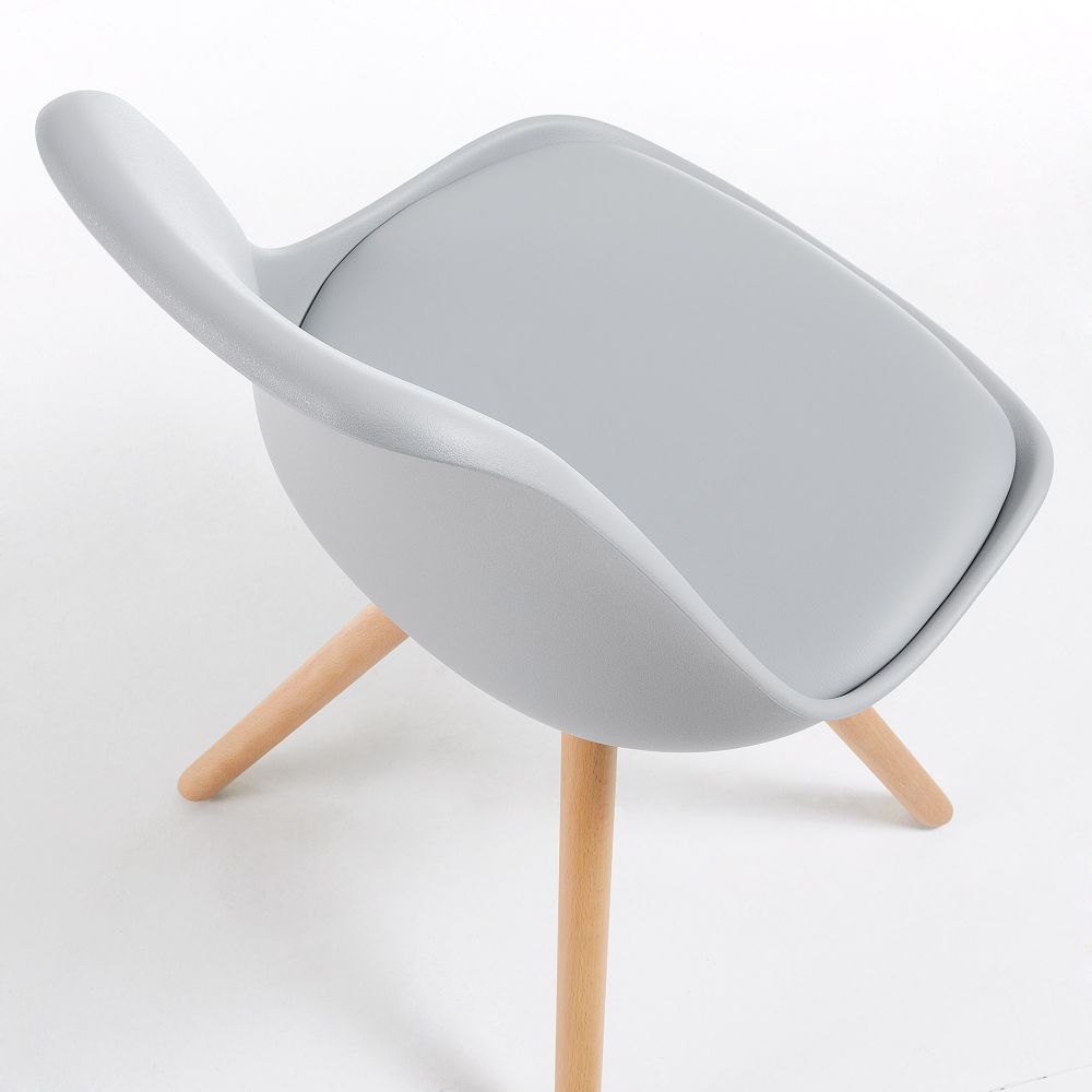 Stoel RALF - Grijs/Hout KAV EC005S14