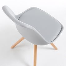 Stoel RALF - Grijs/Hout KAV EC005S14