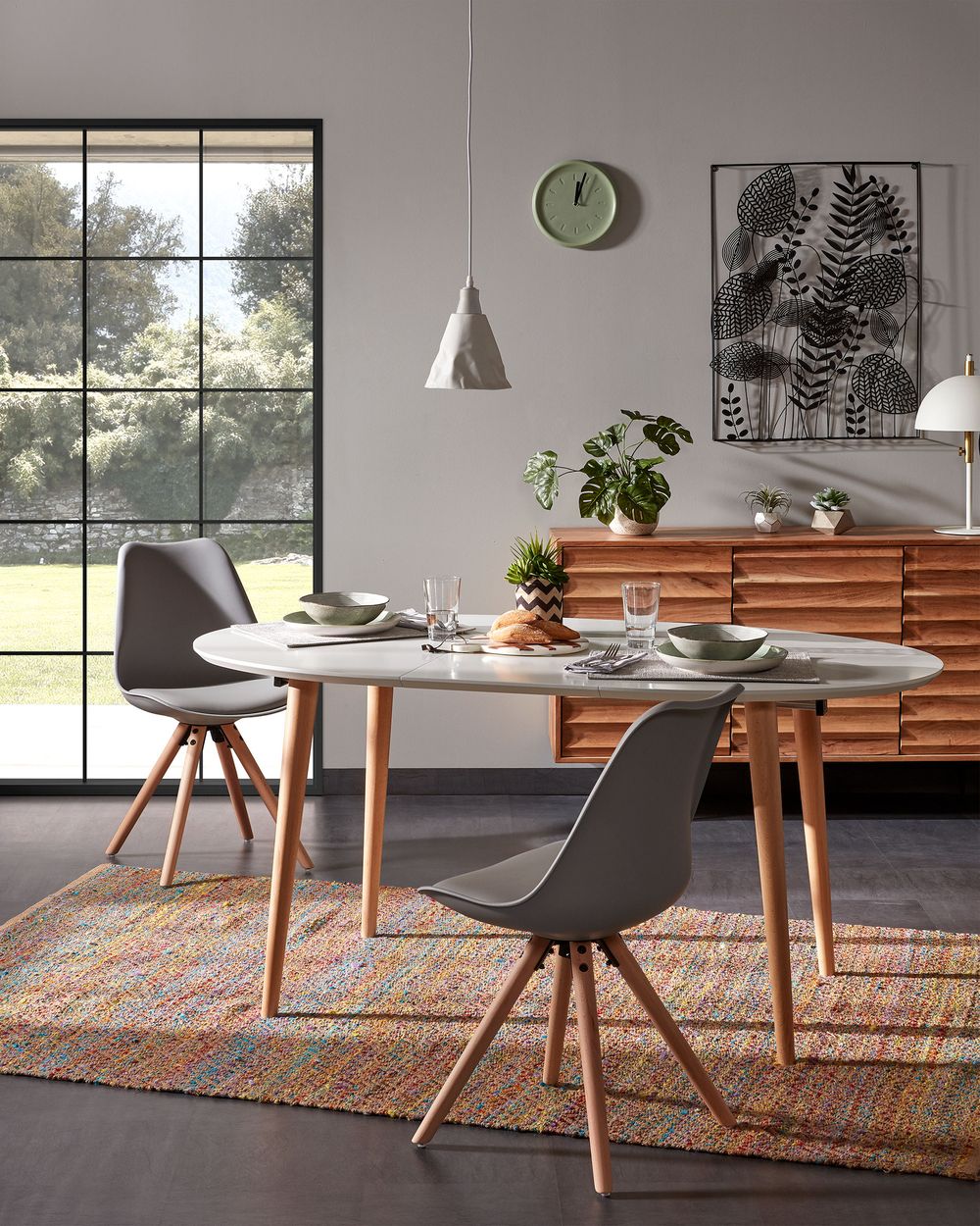 Stoel RALF - Grijs/Hout KAV EC005S14