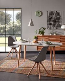 Stoel RALF - Grijs/Hout KAV EC005S14