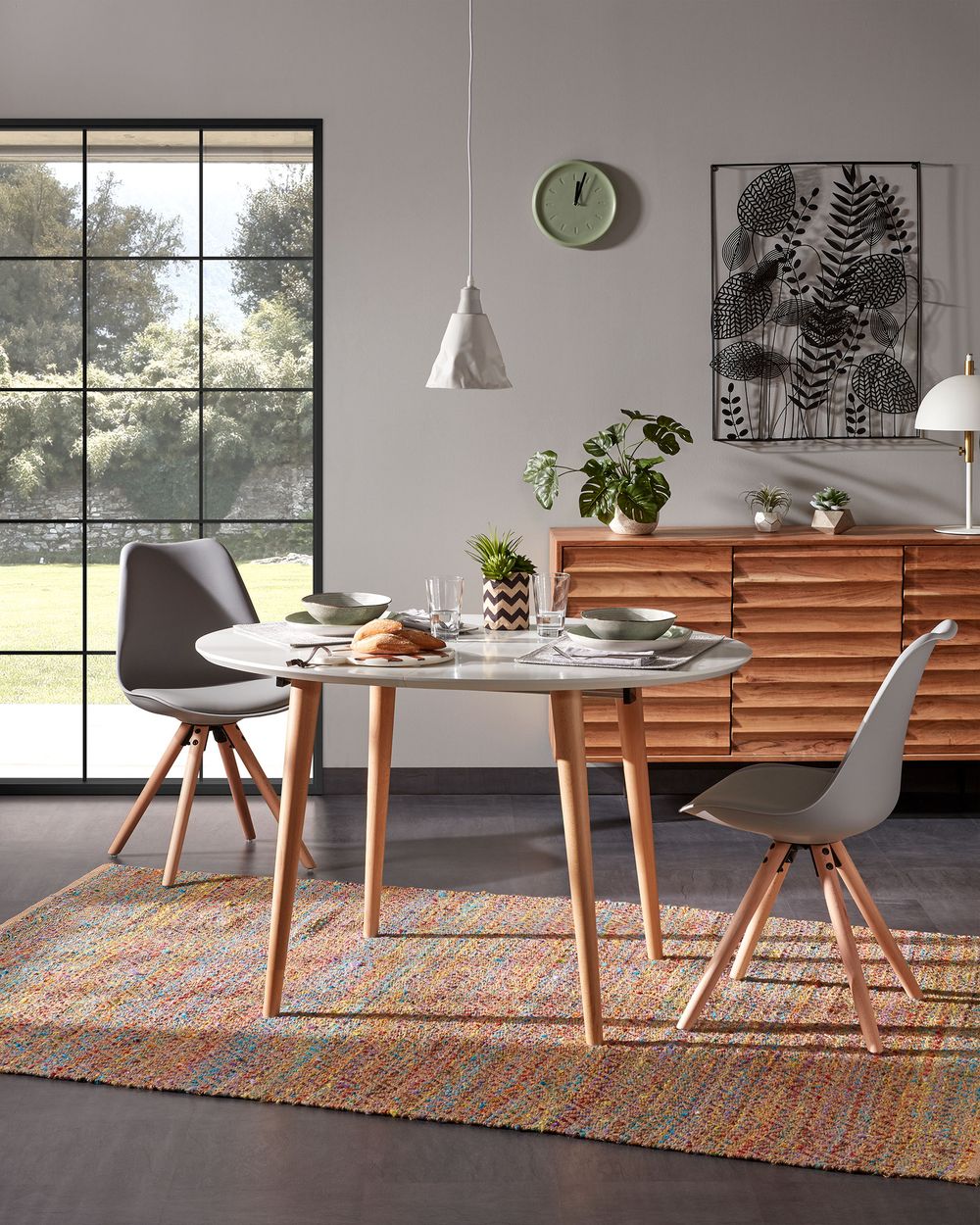 Stoel RALF - Grijs/Hout KAV EC005S14