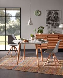 Stoel RALF - Grijs/Hout KAV EC005S14