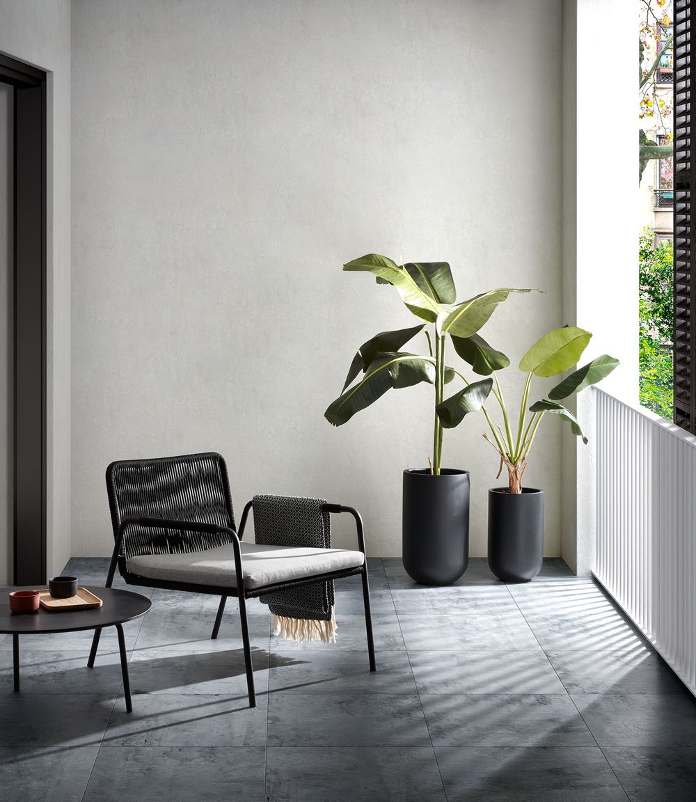 Salontafel cementvezel met stalen poten met zwarte KAV CC0707R01