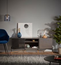 Salontafel cementvezel met stalen poten met zwarte KAV CC0707R01