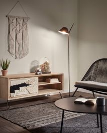 Salontafel cementvezel met stalen poten met zwarte KAV CC0707R01