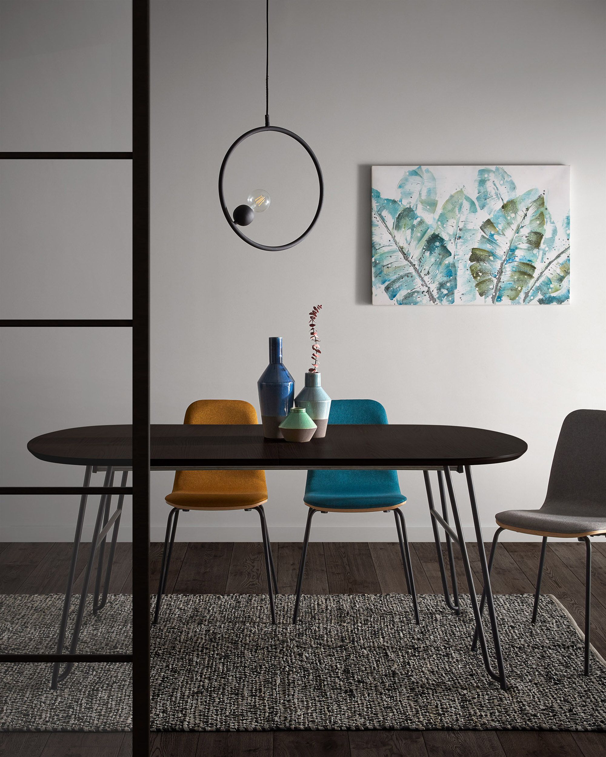Uitschuifbare tafel MILIAN - Zwart