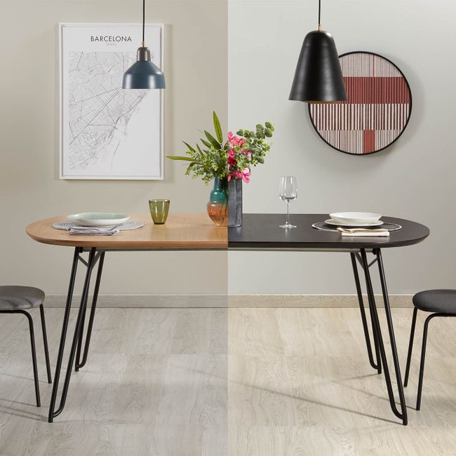 Uitschuifbare tafel MILIAN - Zwart