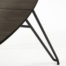 Uitschuifbare tafel MILIAN - Zwart KAV NR008M01