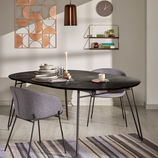 Uitschuifbare tafel MILIAN - Zwart