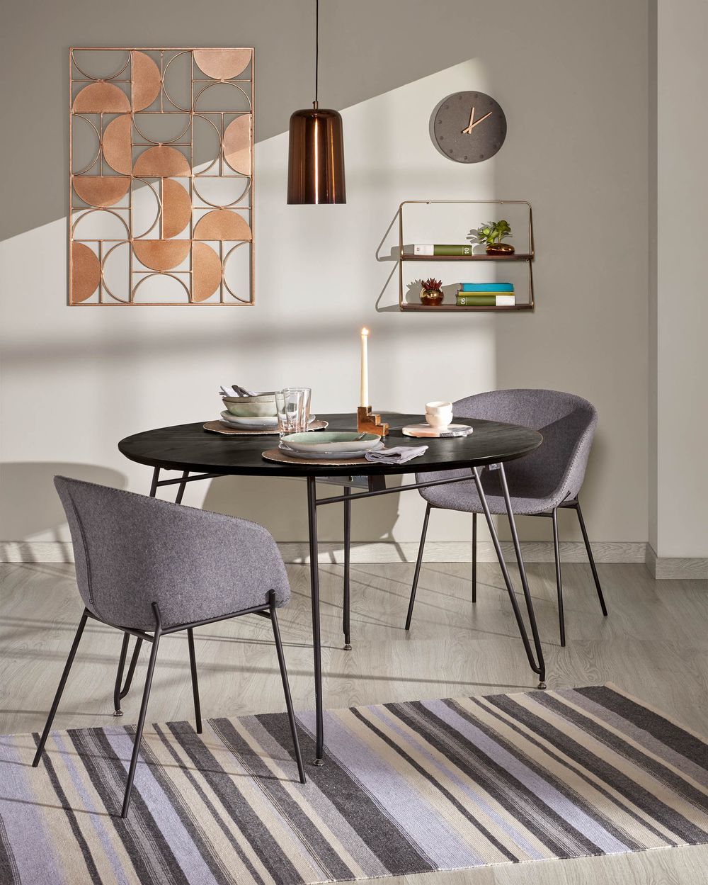 Uitschuifbare tafel MILIAN - Zwart KAV NR008M01