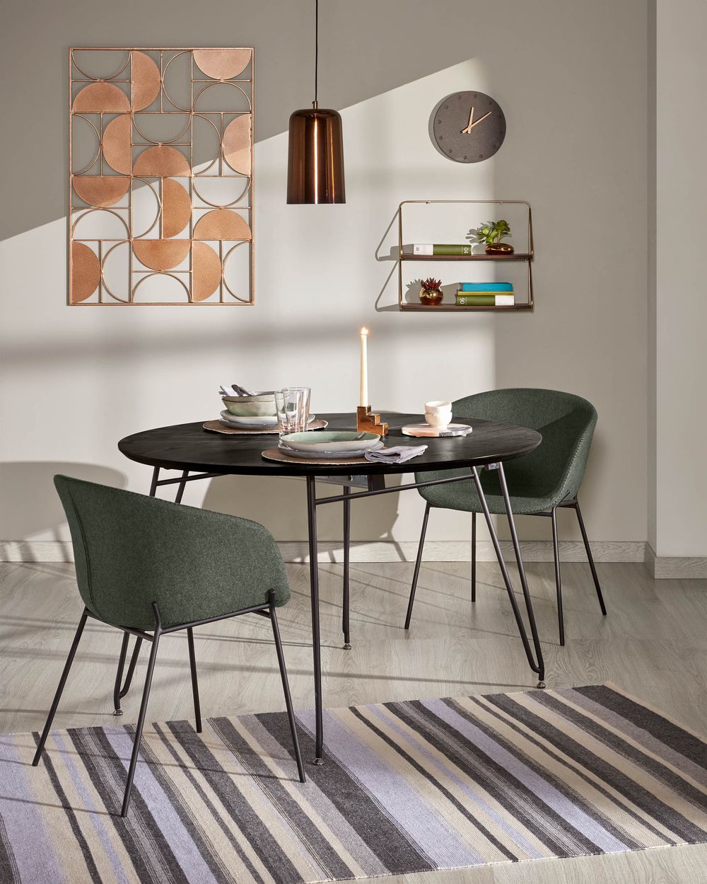 Uitschuifbare tafel MILIAN - Zwart KAV NR008M01