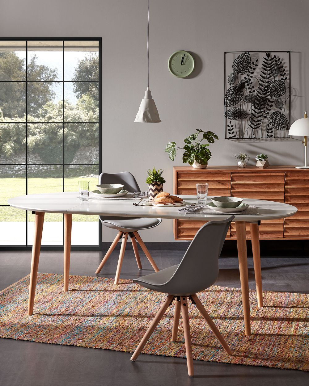 Uitschuifbare eetkamertafel OQUI - Wit KAV EC307L33