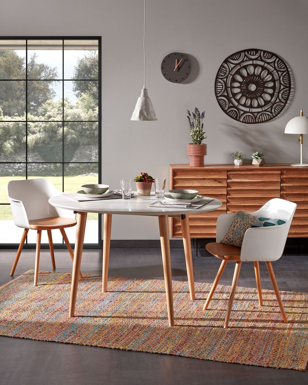 Uitschuifbare eetkamertafel OQUI - Wit KAV EC307L33