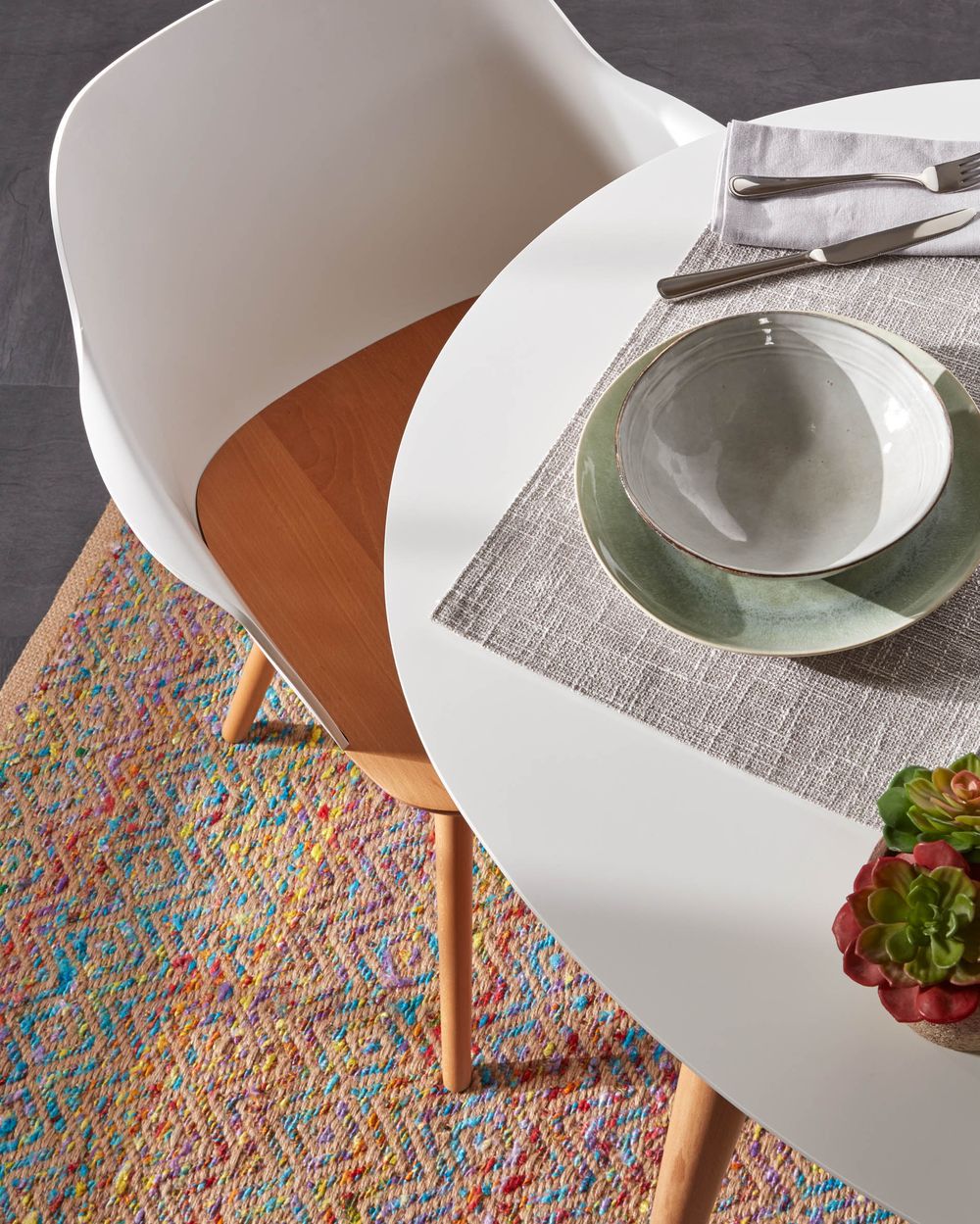Uitschuifbare eetkamertafel OQUI - Wit KAV EC307L33