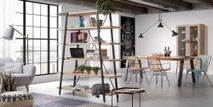 Boekenrek THINH - Acacia/metaal KAV DI006M46