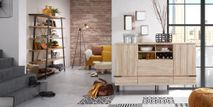 Boekenrek THINH - Acacia/metaal KAV DI006M46