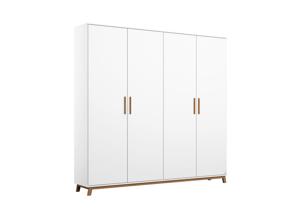 Kleerkast 4 deuren CARLSSON - Wit RCH CR K4
