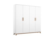 Kleerkast 4 deuren CARLSSON - Wit RCH CR K4