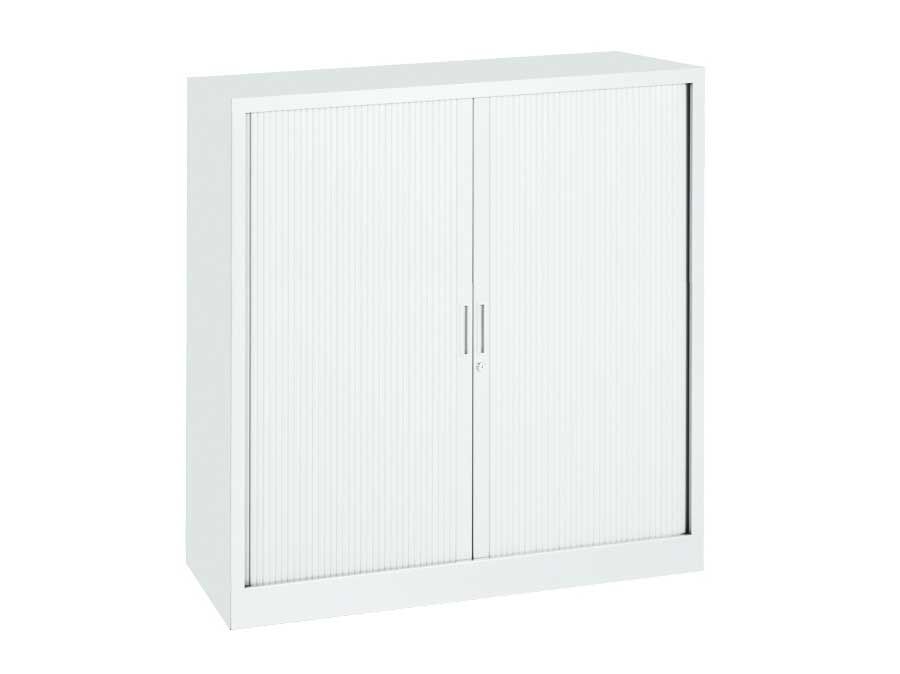 Roldeurkast met 2 legplanken - Wit