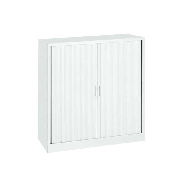 Roldeurkast met 2 legplanken - Wit