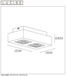 Spot XIRAX 2 spots - Zwart LCD091191131