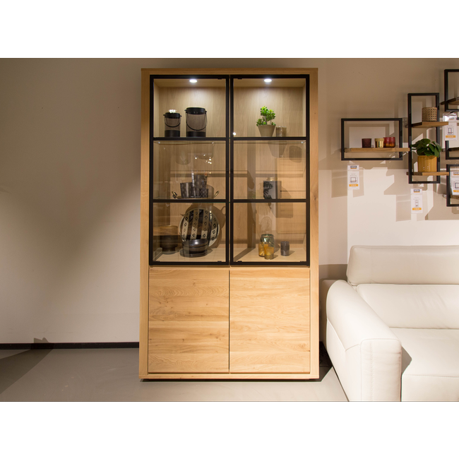 Vitrinekast incl. led ZEN - Smoked oak