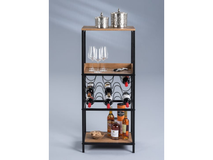 Barkast met flessenhouder BURGUND - Hout/Zwart M2K BU BAR