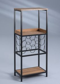 Barkast met flessenhouder BURGUND - Hout/Zwart M2K BU BAR