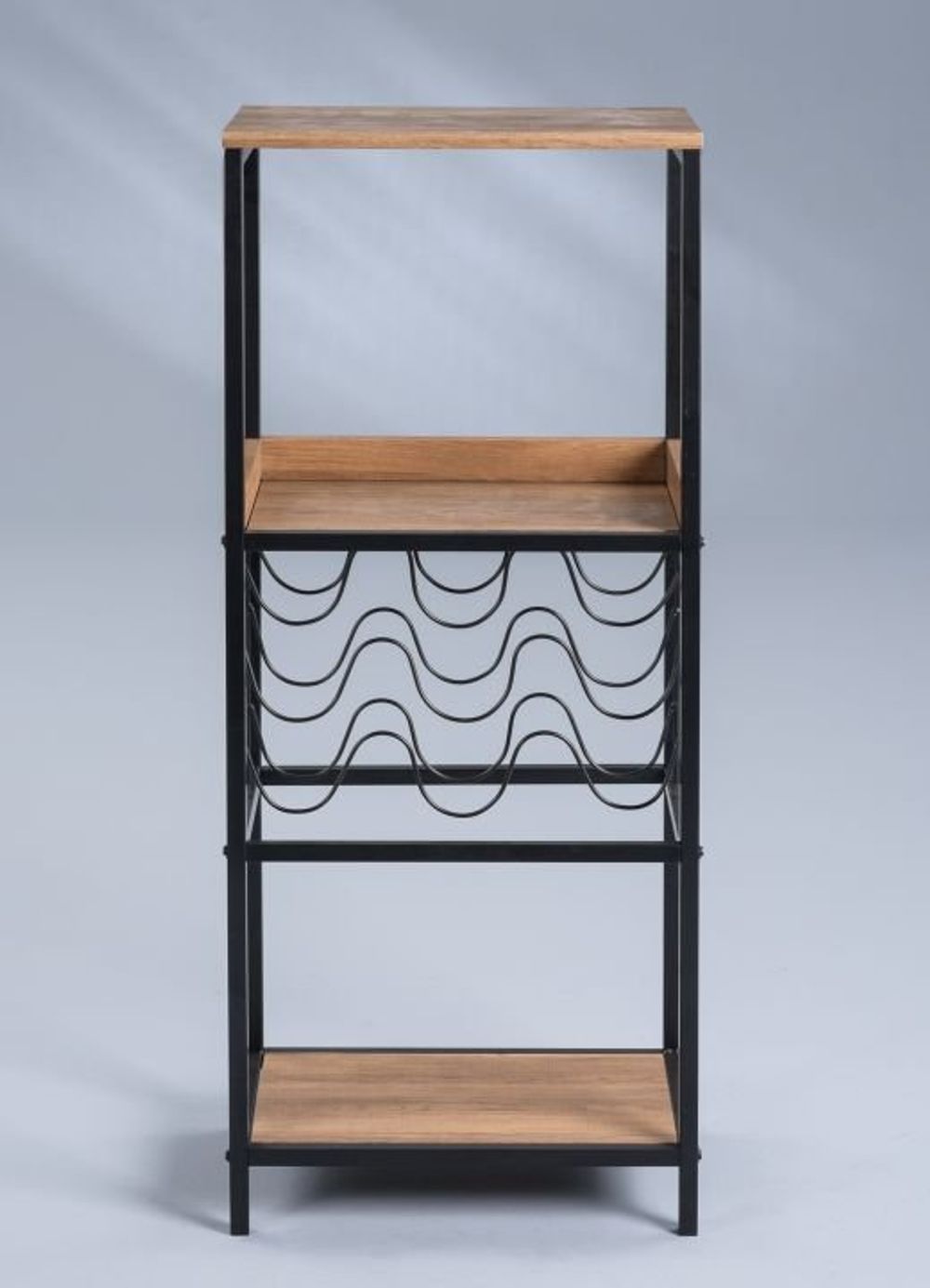 Barkast met flessenhouder BURGUND - Hout/Zwart M2K BU BAR