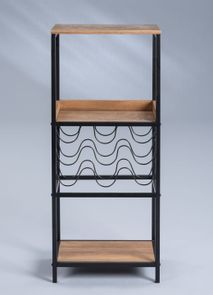 Barkast met flessenhouder BURGUND - Hout/Zwart M2K BU BAR