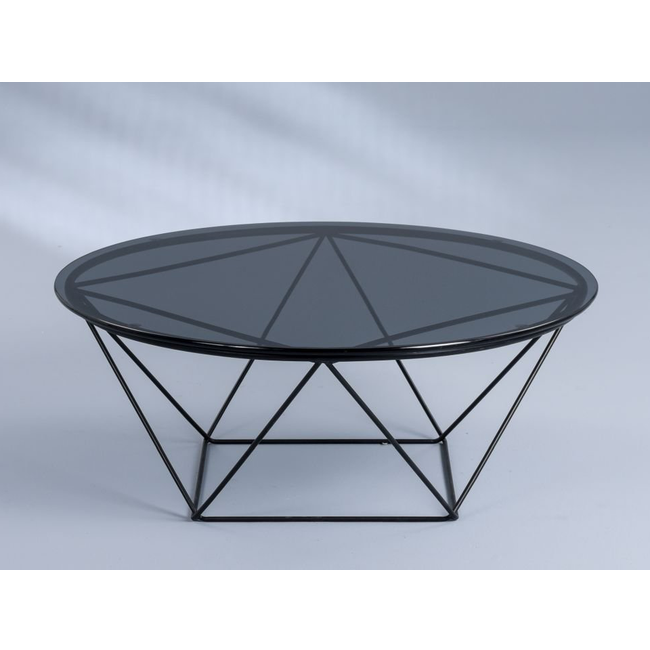 Bijzettafel Nairo - Groot - Zwart Glas