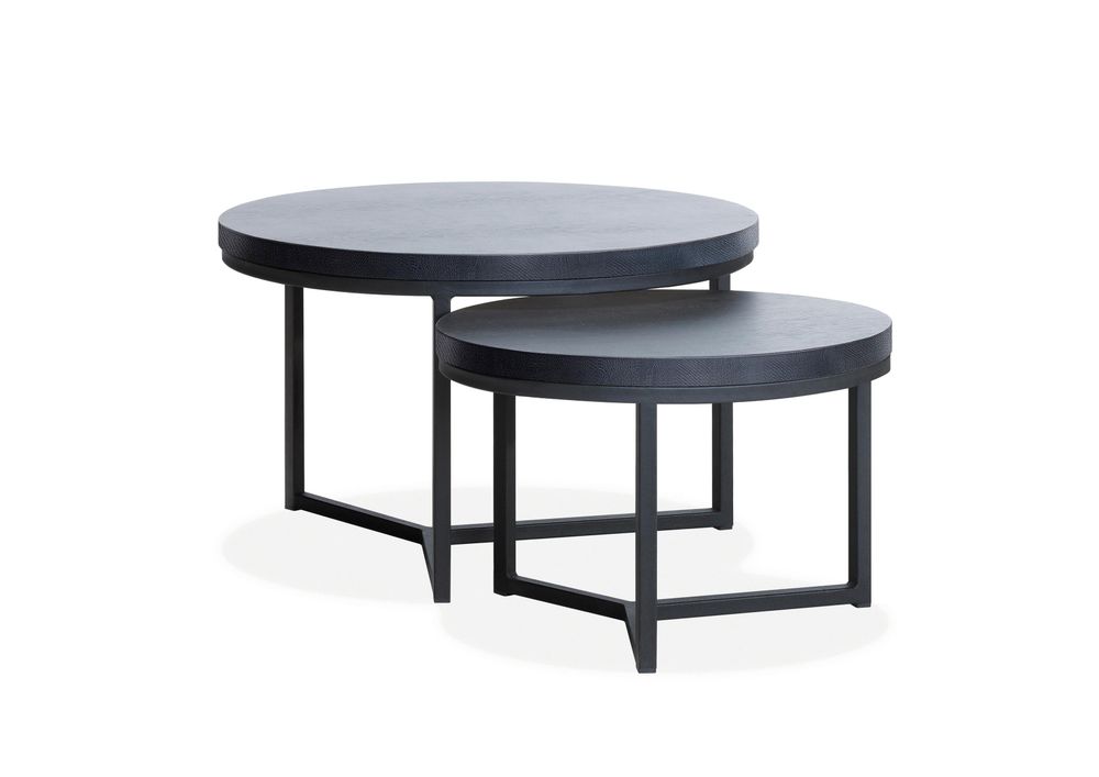 Set van 2 salontafels BRAUN - Klein - Zwart MXF BR SAK