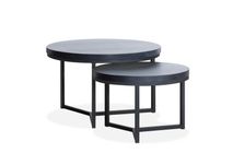 Set van 2 salontafels BRAUN - Klein - Zwart MXF BR SAK