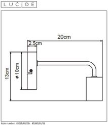 Muurlamp SCOTT - Zwart LCD452650130