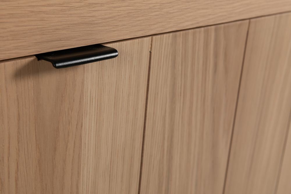 Vitrinekast incl. led BRIGHTON - Smoked oak FDF-7-000143