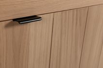 Vitrinekast incl. led BRIGHTON - Smoked oak FDF-7-000143