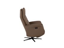 Elektrische relax met batterij ZEUS - Taupe leder MED ZE RXE