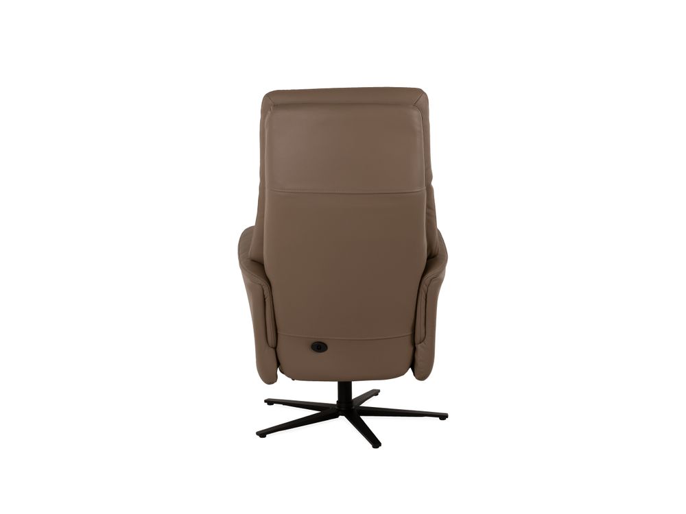 Elektrische relax met batterij ZEUS - Taupe leder MED ZE RXE