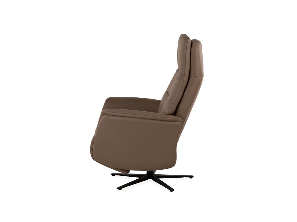 Elektrische relax met batterij ZEUS - Taupe leder MED ZE RXE